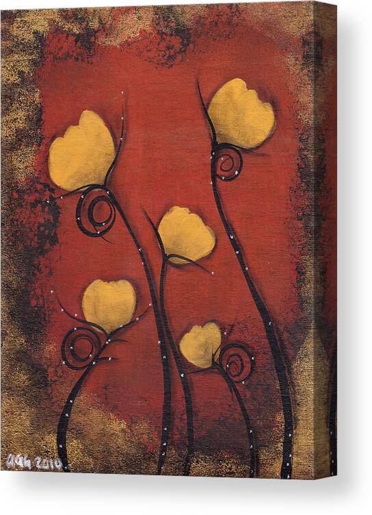 Abstract Canvas Print featuring the painting New Beginnings by Abril Andrade