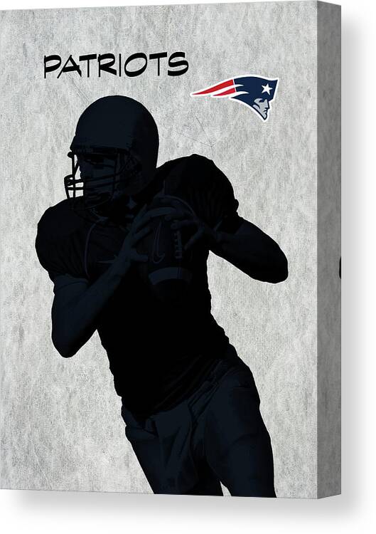 New England Canvas Print featuring the digital art New England Patriots Football by David Dehner