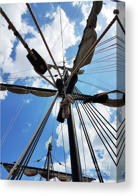 Abstract Canvas Print featuring the photograph Nina Rigging by Sharon Williams Eng