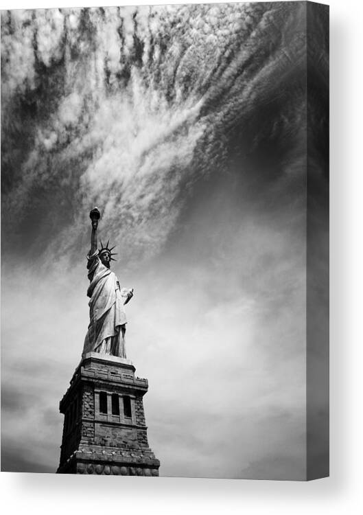 #faatoppicks Canvas Print featuring the photograph NYC Miss Liberty by Nina Papiorek