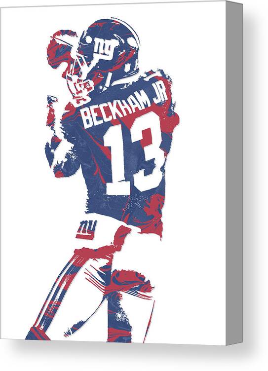 New York Giants ODELL BECKHAM JR Poster Photo Painting on CANVAS Wall Art Print 