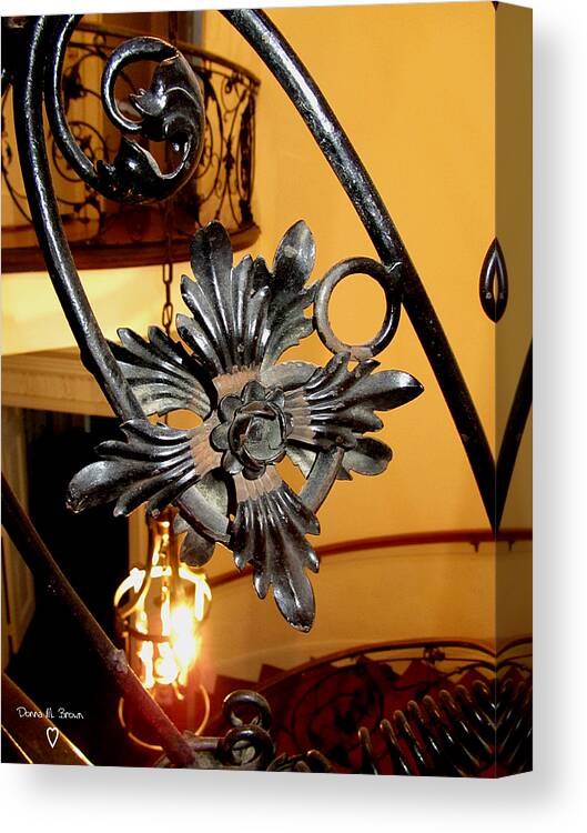 Railing Canvas Print featuring the photograph Old And Fancy by Donna Brown