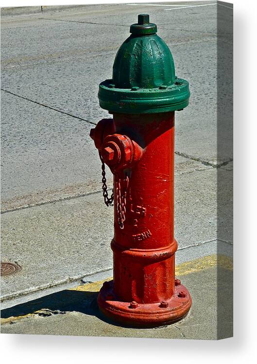 Fire Canvas Print featuring the photograph Old Fire Hydrant by Diana Hatcher