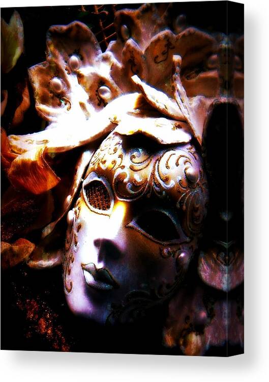 Mask Canvas Print featuring the photograph Old Time Masquerade by Amanda Eberly