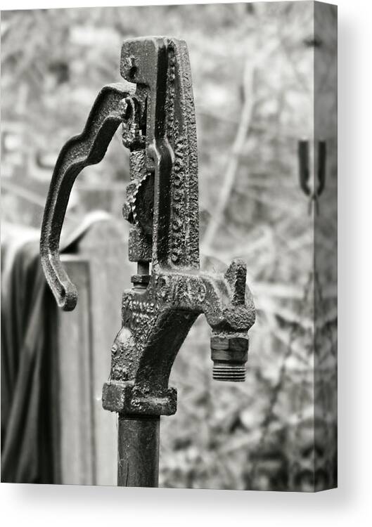 Old Canvas Print featuring the photograph Old Water Pump by Dark Whimsy