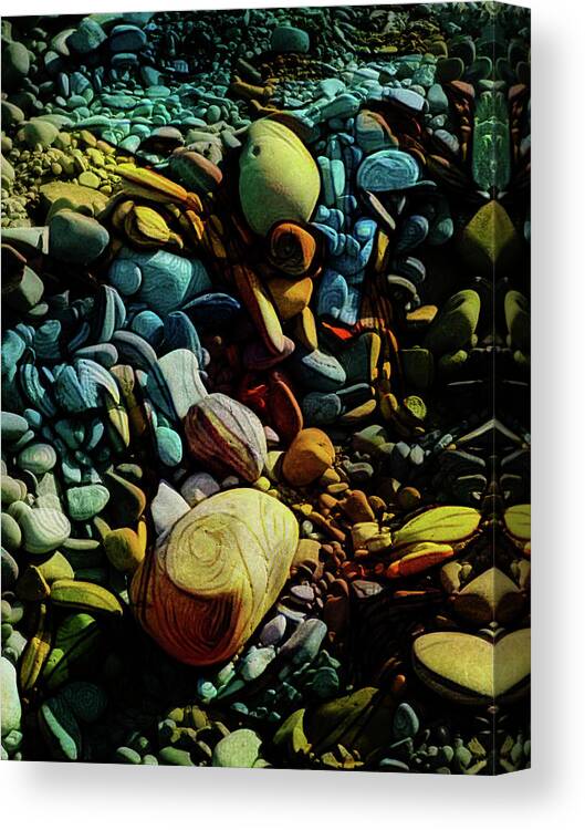 Art Canvas Print featuring the digital art On the Shores of My Imagination by Steve Taylor