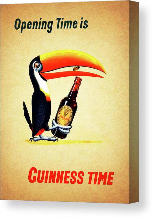Guinness Canvas Print featuring the photograph Opening Time Is Guinness Time by Mark Rogan