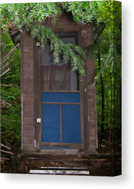 Outhouse Canvas Print featuring the photograph Our Outhouse - Photograph by Jackie Mueller-Jones