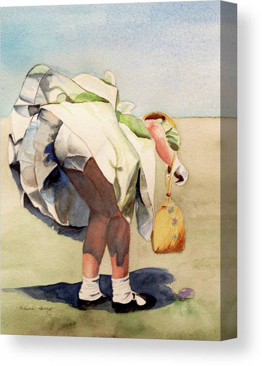 Figure Canvas Print featuring the painting Pamela's Petticoats by Celene Terry