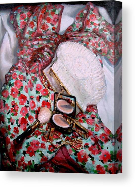 Realism Canvas Print featuring the painting Party Dress by Donelli DiMaria