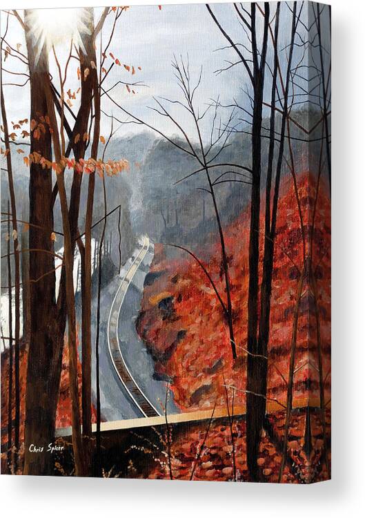 Patapsco Valley Canvas Print featuring the painting Patapsco Valley by Christopher Spicer