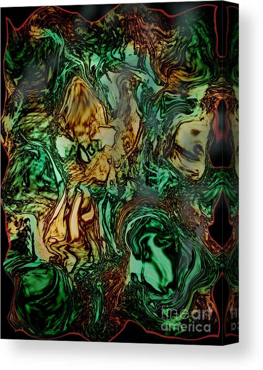 Abstract Canvas Print featuring the digital art Patches by Rindi Rehs