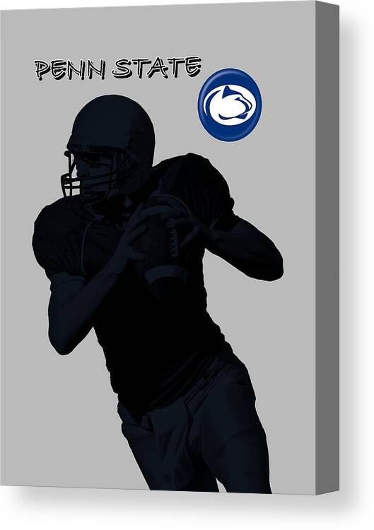 Football Canvas Print featuring the digital art Penn State Football by David Dehner