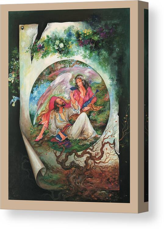 Persian Miniature Oil Painting Dr34 Canvas Print Canvas Art By Salma