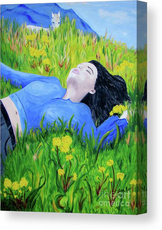 Landscape Canvas Print featuring the painting Pia by Lisa Rose Musselwhite