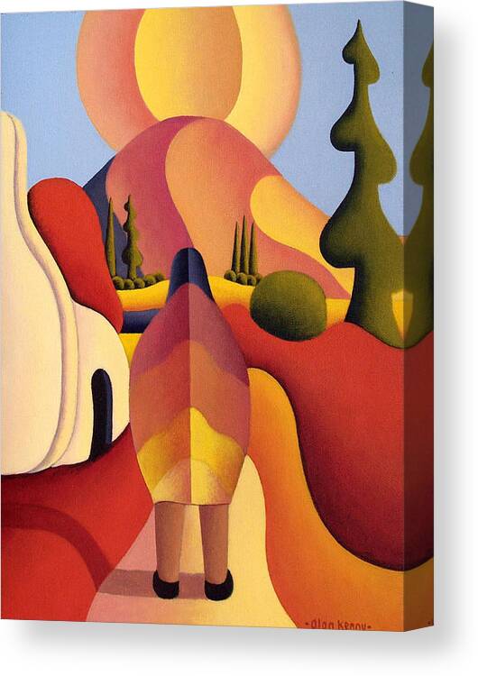 Irish Canvas Print featuring the painting Pilgrimage To The Sacred Mountain 2 by Alan Kenny