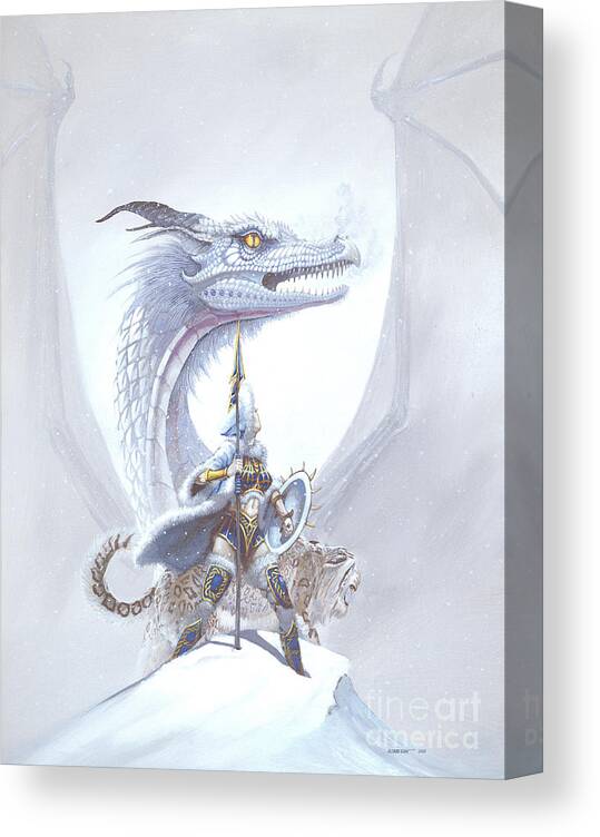 Dragon Canvas Print featuring the painting Polar Princess by Stanley Morrison