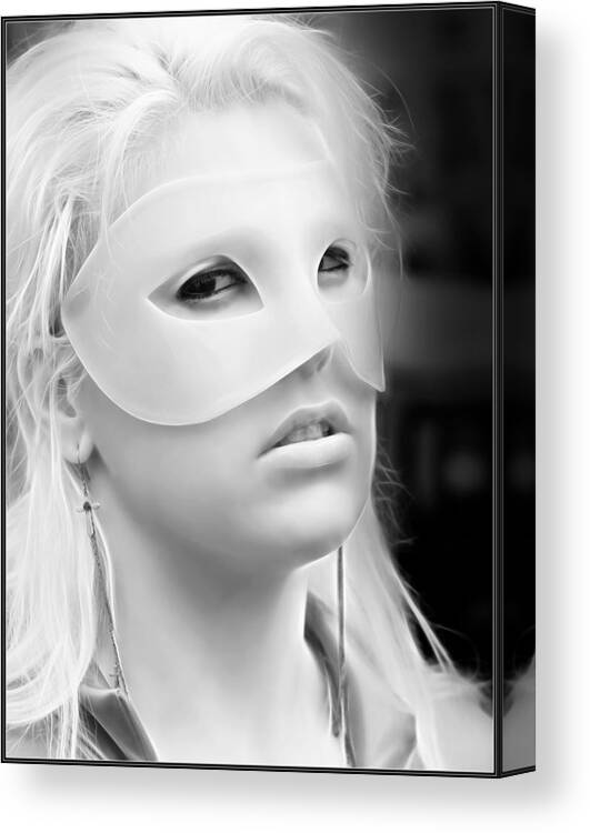 Fantasy Canvas Print featuring the photograph Portrait Of A Masked Heroine by Jon Volden