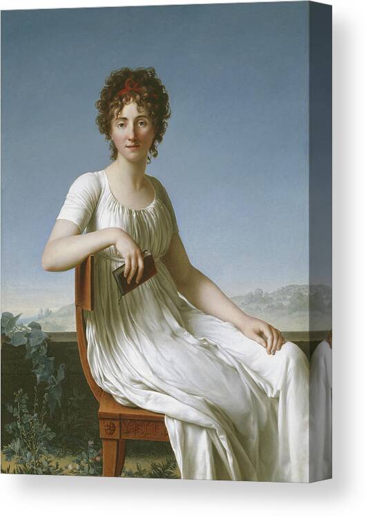 Portrait Canvas Print featuring the painting Portrait of Constance Pipelet by Jean Baptiste Francois Desoria