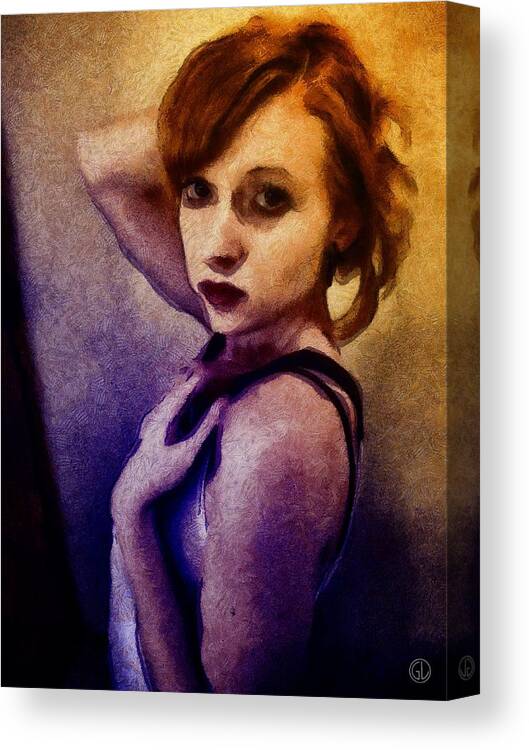 Woman Canvas Print featuring the digital art Posing for you by Gun Legler