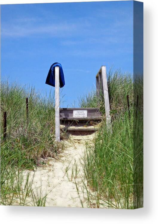 Dune Canvas Print featuring the photograph Private Entrance by Keith Armstrong