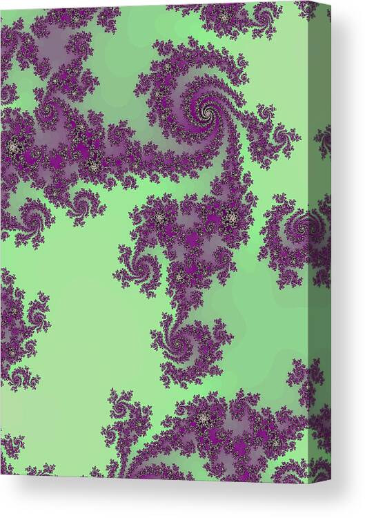 Purple Lace Canvas Print featuring the digital art Purple Lace by Becky Herrera