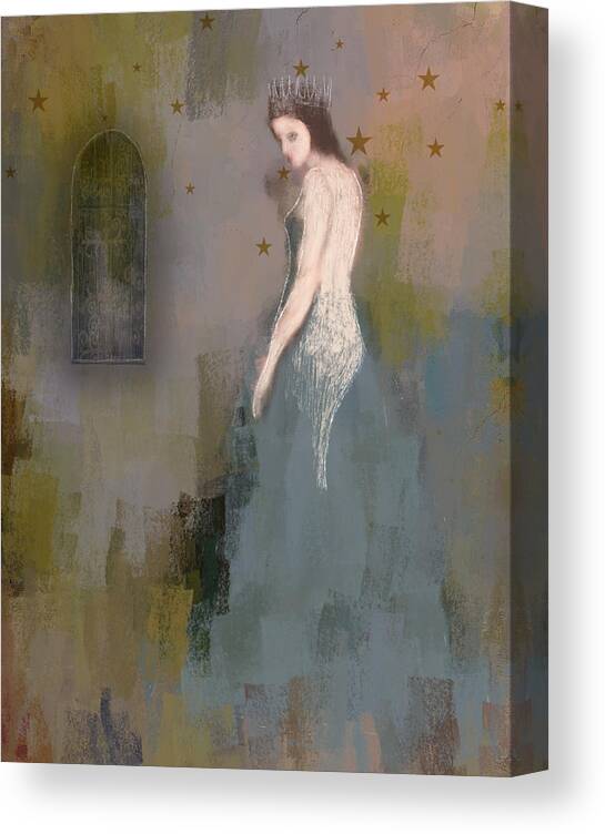 Crown Canvas Print featuring the digital art Queen by Lisa Noneman