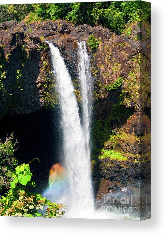 Waterfall Photography Canvas Print featuring the photograph Rainbow Falls I by Patricia Griffin Brett