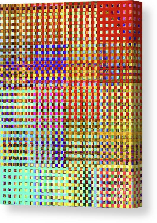 Rainbow Canvas Print featuring the digital art Rainbow Squared Tapestry by Ann Johndro-Collins