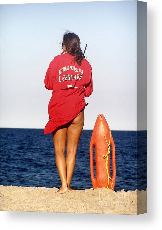 Lifeguard Canvas Print featuring the photograph Ready for Action by Louise Peardon