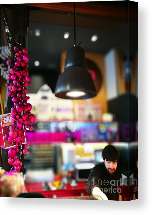 Daily Life Canvas Print featuring the photograph Red baubles by Jarek Filipowicz