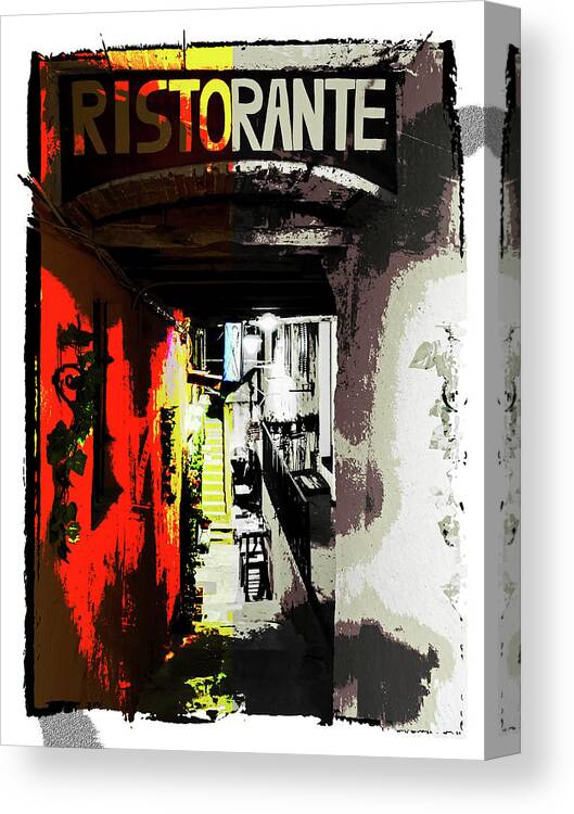 Ristorante Canvas Print featuring the photograph Ristorante by Gabi Hampe