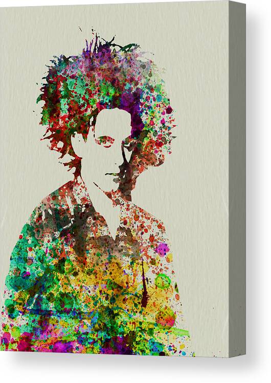  Canvas Print featuring the painting Robert Smith Cure 2 by Naxart Studio