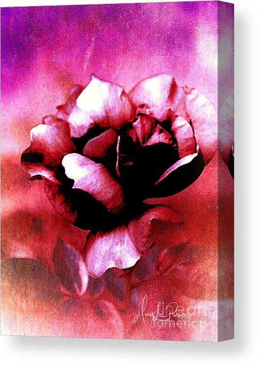 Mixed Media Canvas Print featuring the mixed media Rose Rose copyright Mary Lee Parker by MaryLee Parker