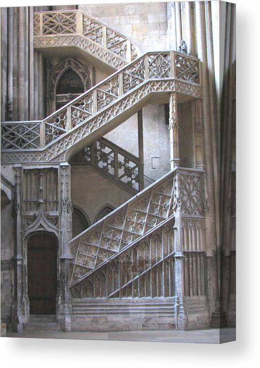 Stonework Canvas Print featuring the photograph Rouen France by Mary Ellen Mueller Legault