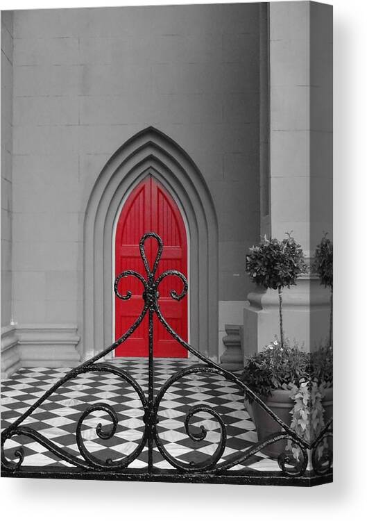Charleston Canvas Print featuring the photograph Royal Door by FineArtRoyal Joshua Mimbs