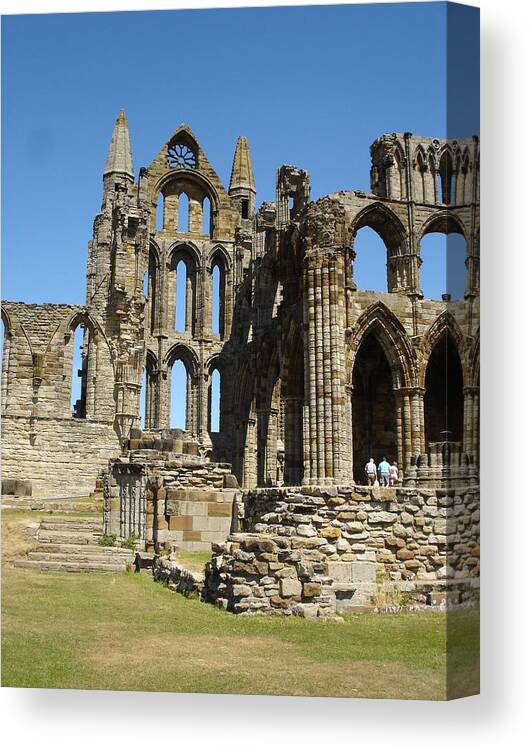 Whitby Canvas Print featuring the photograph Ruins of Whitby Abbey by Susan Baker
