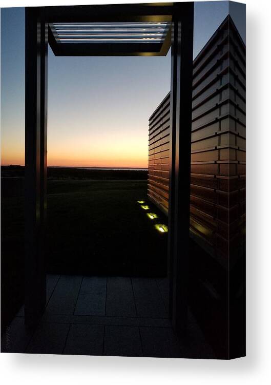 Architecture Canvas Print featuring the photograph Sag Harbor Sunset 2 by Rob Hans