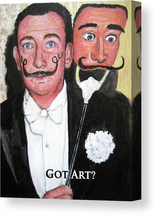 Dali Canvas Print featuring the painting Salvador Dali by Tom Roderick