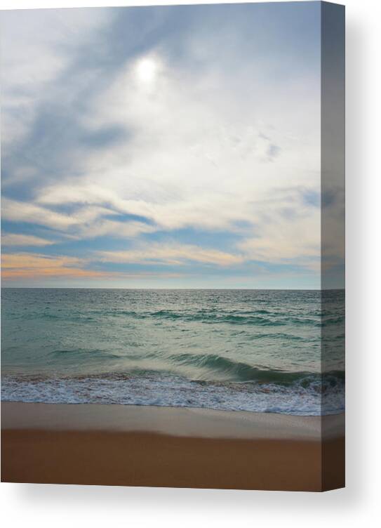 Seascape Canvas Print featuring the photograph Sand, Sea and Sky by Helen Jackson