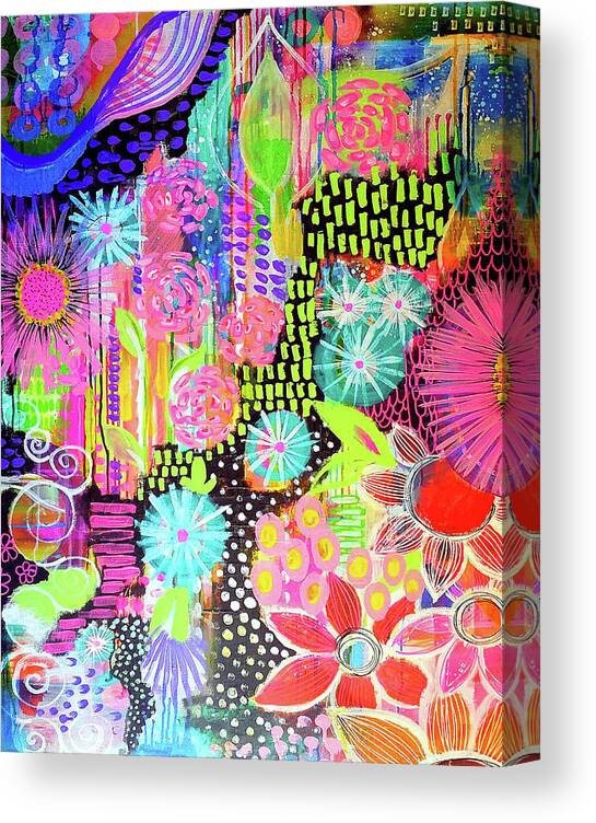 Floral Canvas Print featuring the painting Sassy by Robin Mead