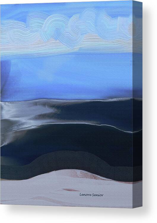 Abstract Canvas Print featuring the painting Sea and Sky by Lenore Senior