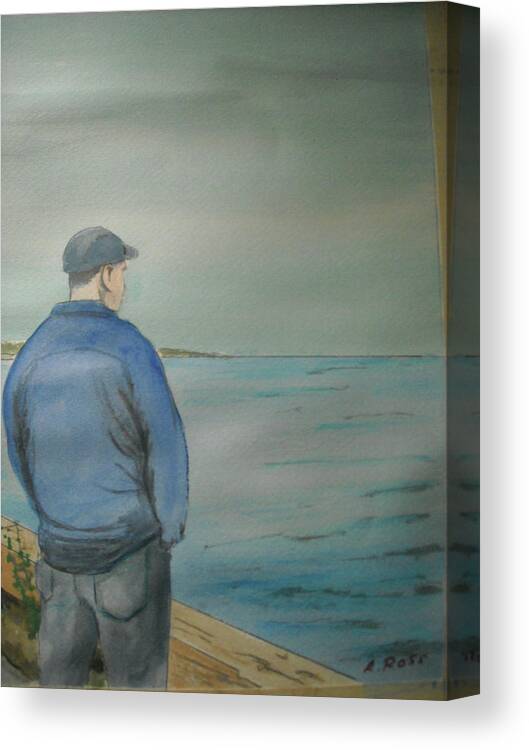 Sea Scape Canvas Print featuring the painting Sea Gaze by Anthony Ross