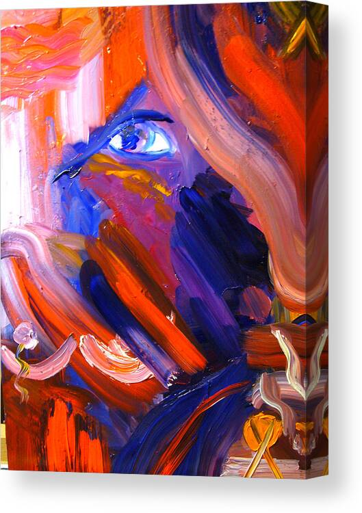 Abstract Canvas Print featuring the painting Searching for my muse by Barbara Anna Knauf