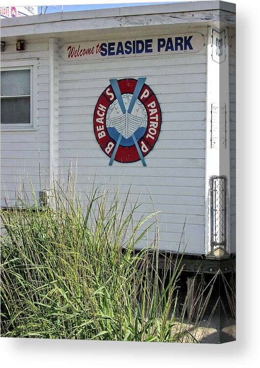 Seaside Heights Canvas Print featuring the photograph Seaside Park Beach Patrol by Mike Martin