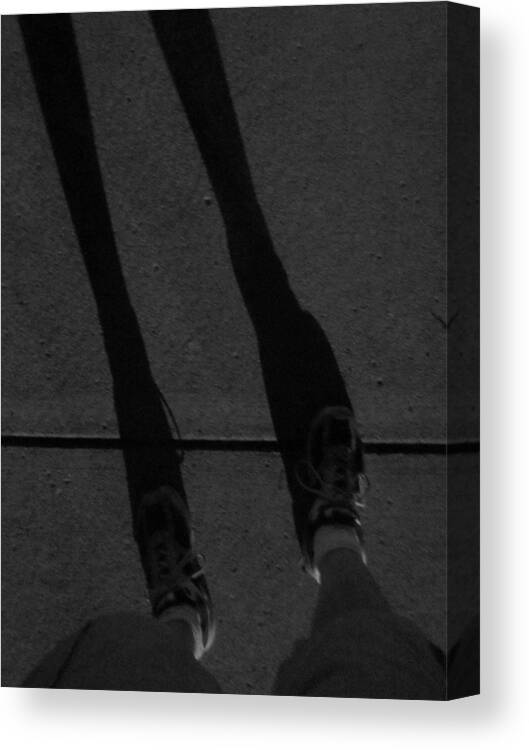 Guy Ricketts Art And Photography Canvas Print featuring the photograph Shadowy Legs by Guy Ricketts