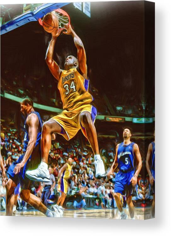 Lakers Abstract Basketball Design 3 Acrylic Print by Joe Hamilton