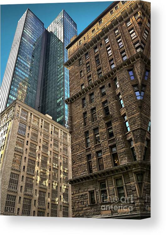 New York City Canvas Print featuring the photograph Sights in New York City - Old and New 2 by Walt Foegelle