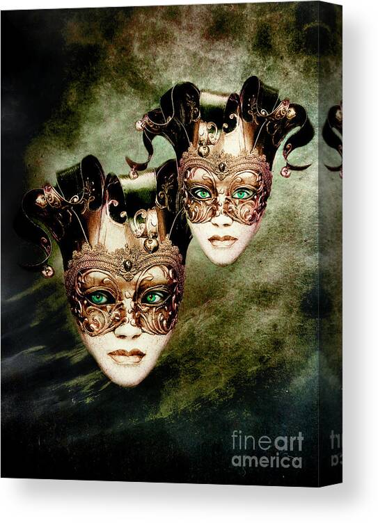 Woman Canvas Print featuring the digital art Sisters by Jacky Gerritsen