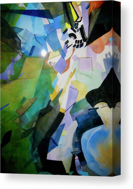 Abstract Canvas Print featuring the painting Sky Light by Carole Johnson